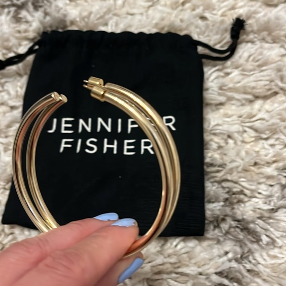 2.5” lilly hoops. Jennifer Fisher. Yellow gold. New. - Picture 2 of 3